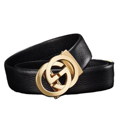 China Customizable Fashion.Casual.Business Belt Adjustable Real Leather Belt Automatic Buckle G-Buckle Fashion Trend For Men for sale