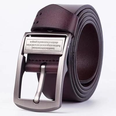 China Antique fashion leather belt buckle belt free time maker spot needle jeans pure leather casual belt for men for sale