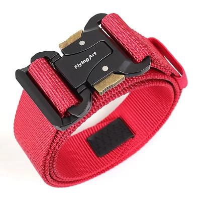 China Double Buckle Double Buckle Quick Release Belt Work Clothes Canvas Soft Nylon Outdoor Training Tactical Belt For People for sale