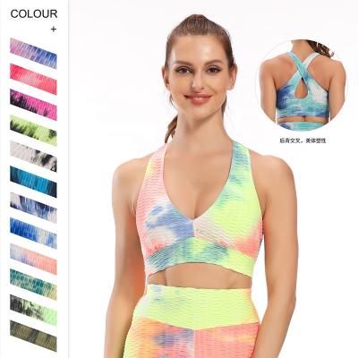 China OUREA Workout yoga fitness gym wear sexy ladies women breathable cross back sports plus size bra wholesales for sale