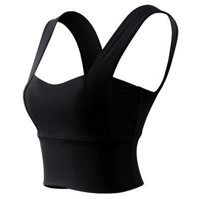 China Top Fitness BH New High-impact Sports Women's Sexy Fitness Underwear Breathable Shockproof Running Bra Yoga for sale