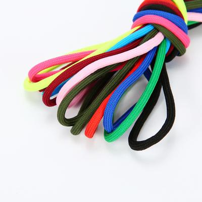 China Wholesale Eco-Friendly Colorful High Quality Multicolor Polyester Recycled Round Laces Manufacture Fashion Laces for sale