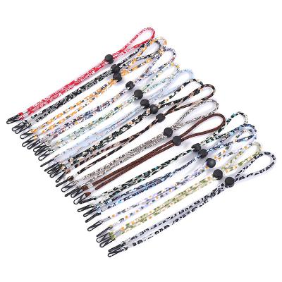 China Eco-Friendly Mask Lanyard Anti-Lost Adjustable Polyester Hat Lanyard Neck Strap Color Extension Lanyard for sale