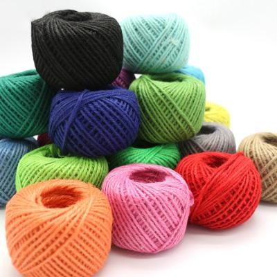 China Factory Outlet Viable Colorful Jute Yarn Rolls Diy Photo Opens Decorative Jute Rope Packaging Colorful Jute Yarn Roll for sale