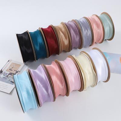 China Viable Factory Sales Direct Spot 4cm Yarn Fishtail Ribbon Curving Phnom Penh Flowers Gift Wrapping Headdress Diy Accessories Ribbon for sale