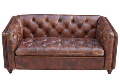 Cina Retro piccoli 2 Seater Chesterfield di cuoio Sofa Defaico Furniture in vendita