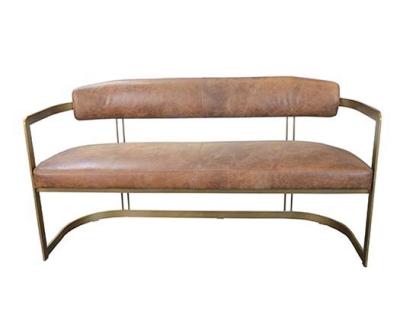 China Luxuriöse Brown-Weinlese-lederne Sofas mit Metallrahmen zu verkaufen