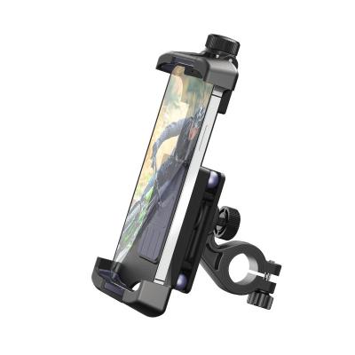 China New Design Adjustable Black Motorized Bikes Universal Shockproof 360 Rotation Motorcycle Bike Smartphone Holder Cycle Cell Phone Holder for sale