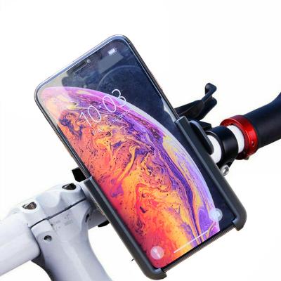 China Adjustable Black Universal Rotating Ball Motorcycle Handlebar Mount Phone Holder Phone Clamp Holder for sale