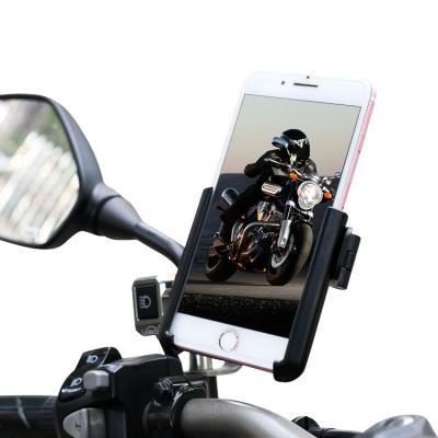 China Universal 360 Quick Release Adjustable Rotating Adjustable Nylon Plastic Smartphone Holder Mobile Mount for Motorcycle for sale