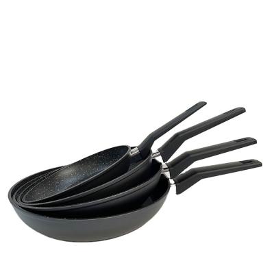 China CLASSIC hot sale high quality cookware set aluminum frying pan cooking pot non liner stick marble pan for home kitchen for sale