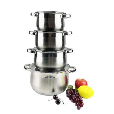 China New design workable all size stainless steel cookware set/stock cheap stock pot/soup pot 2023 casserole and soup pot with glass lid for sale