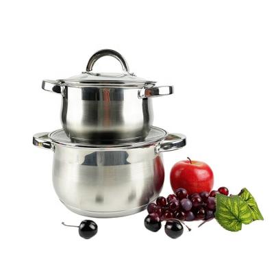 China 2023 Cheap Wholesale Cookware Viable Stainless Steel Induction Stainless Steel Soup Pot Large Serving Pot Kitchen Cooking Items Set Soup for sale