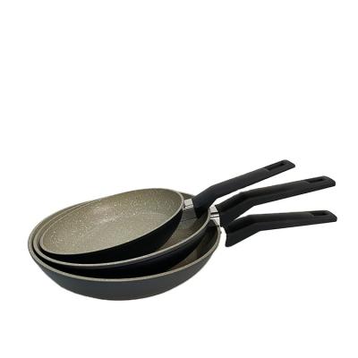 China CLASSIC hot sale high quality cookware set aluminum frying pan cooking pot non liner stick marble pan for home kitchen for sale