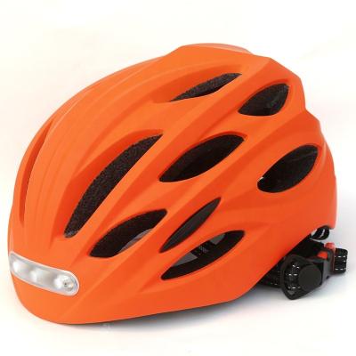 China Safety Bicycle Accessories Helemt LED Illuminated Warning Lights Bicycle Helmet Manufacturer Integrated Molding Headlights for sale