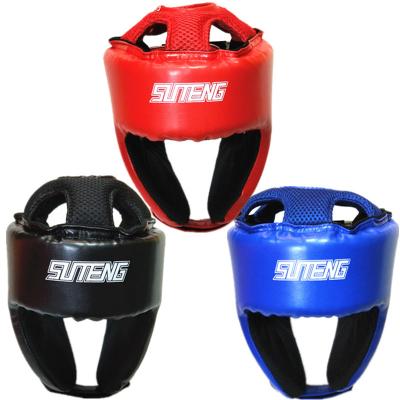 China Wholesale Sanda Head Protector Adjustable Fighting Taekwondo Head Protector Cover Shockproof Boxing Helmet for sale