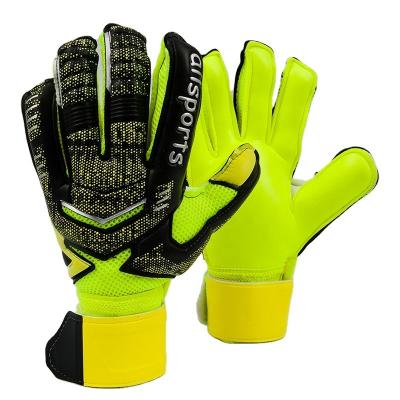 China Roll Finger Goalkeeper Gloves With Finger Guard Adult Football Goalkeepers Children Gloves With Heavy Latex To Protect Fingers for sale