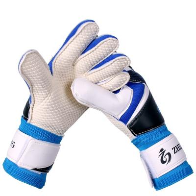 China Factory Wholesale Primary Secondary School Finger Roll Finger Adult Student Soccer Goalkeeper Gloves and Thickened Latex Goalkeeper Training for sale