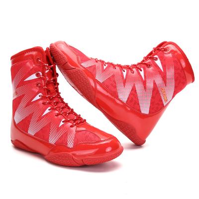 China Manufacturer Breathable Boxing Training High Top Squat Shoes Men's and Women's Gym Weight Room Fighting Shoes Wrestling for sale