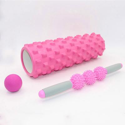 China Wholesale safe hollow spike yoga column massage rod fascia ball set with foam hollow axis balance rod pilates yoga shaft for sale