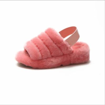 China New Plush Toe Plush Cotton Slippers Open Plush Waist Fish Mouth Wholesales Breathable Elastic Comfortable Non-slip Thick Bottom Slippers Women for sale