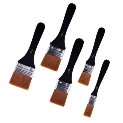 China Black Watercolor Panel Brushes Acrylic Nylon Wood Wool Wide Pole Handle Paintbrush Wall Brush for sale