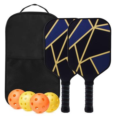 China Goods Custom Design LOGO Fiberglass Pickleball Paddle Skin Rough Face Pickleball Paddle Racket OEM for sale