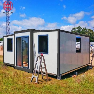 China China Wellcamp 40ft Modern Living Expandable Container House For Sale Folding Container House 3 In 1 for sale