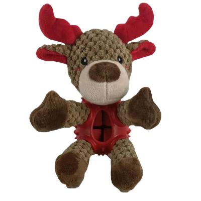 China Squeaky Rubber Dog Plush Dogs Christmas Toy, Manufacturer Directly for sale