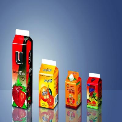 China Aseptic Cartons of Gable Top Juice or Milk for Gable Top Filling Machine for sale