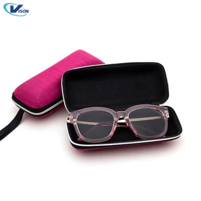 China Honeycomb Pattern Glass Case Factory Price Glasses Honeycomb Shape Sun Glasses Box Hard Eva Eye Glasses Case With Zipper for sale