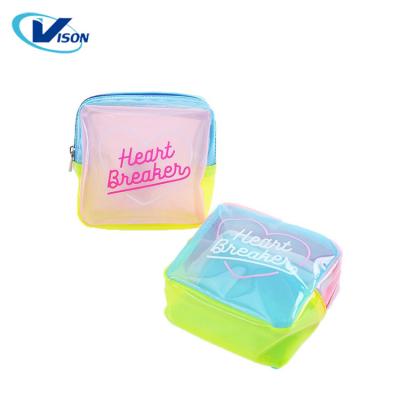 China Aseptic Cheap Travel Zipper PVC Makeup Bag Transparent Cosmetic Bag for sale