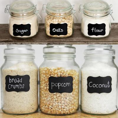 China Kitchen Jar Blackboard Decoration Stickers Office Supplies Waterproof Black Label for sale