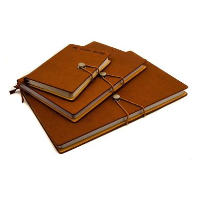 China Stationery Supplies Vintage Diary Notebook Printed Thick Paper Leather Leather for sale