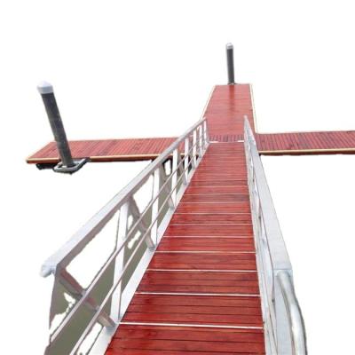 China Stable and Durable Custom Design Dock Port Embarkation Marine Aluminum Gangway Pontoon Gangway Jetty Gangway with Ramp for sale