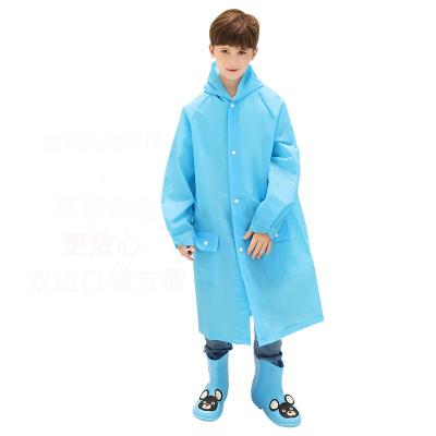 China Eco-friendly PEVA EVA Kids Raincoat Student Pocket Rain Gear Rain Jackets Plastic Poncho With Sleeves Kids Raincoat for sale