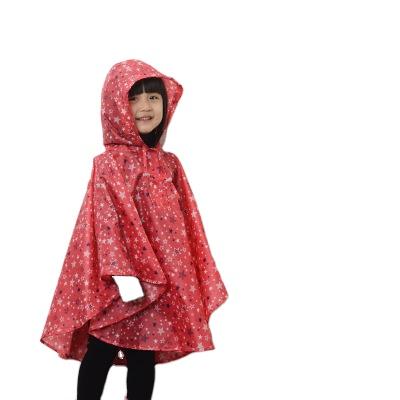 China Lightweight Custom Raincoat Hooded Kids Print Breathable Raincoat Kids Ponchos for sale