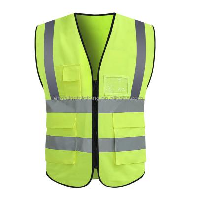 China Reflective Reflective Vest Jacket With Pockets Construction Safety Safety Vest High Visibility Hi Vis Work Reflective Clothing for sale