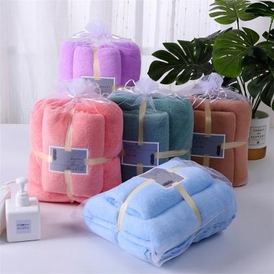 China Large Microfiber Child Safe Luxury Towel Hotel SPA Five Star Hair Towels Bath 6 Piece Towel Set 100% for sale