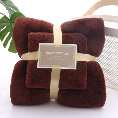 China Microfiber Towel Kid Safe Gift Set For Bath Towel Coral Velvet Luxury Bath Towel Set for sale