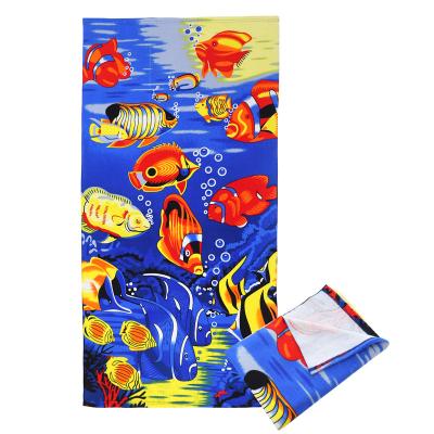 China Kid Safe Quick Dry Sand Digital Free Photo Printed Custom Microfiber Beach Towel With Logo for sale