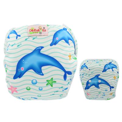 China Printed Baby Swim Diapers Waterproof and Quick-drying Reusable Waterproof Swim Diapers for sale