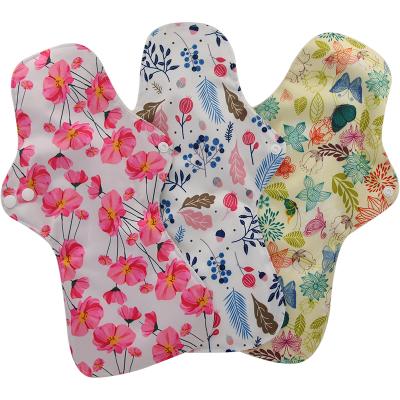 China Breathable Eco-Friendly Washable Sanitary Napkin With Hypoallergenic Organic Cotton Menstrual Pad for sale