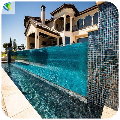 China Outdoor% Eco-friendly Rectangular Acrylic Swimming Pool Large Wall Transparent Swimming Pool for sale