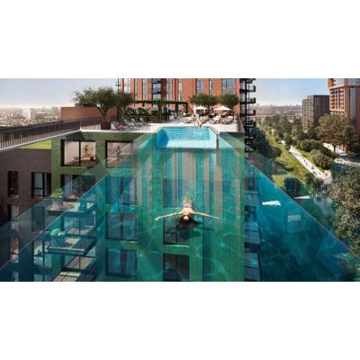 China Eco-friendly Wall Swimming Pool Outdoor Acrylic Transparent Acrylic Wall% for sale