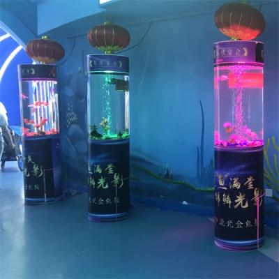 China Modern Design Viable Clear Aquarium Acrylic , High Transparency @ Cylindrical Acrylic Aquarium for sale