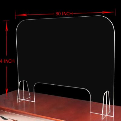 China time & High Impact Resistance Personal Worktop Plexiglass Shield Acrylic, Sneeze Guard @ Clear Acrylic for sale