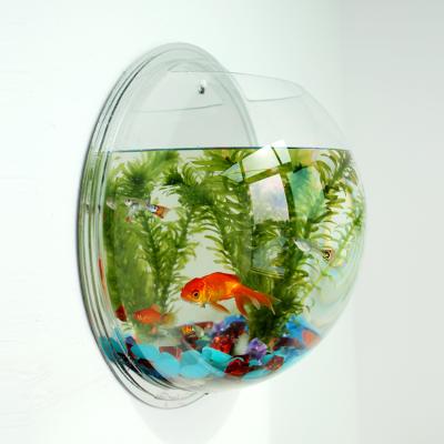 China Sustainable Popular Creative Round Heart Square Shape Wall Mounted Fish Bowl Aquarium , Fish Tanks@ for sale