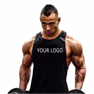 China QUICK DRY Drop Shipping Custom Logo Quick Dry Mens Gym Bodybuilding Tops Outdoor Tank Tops Muscle Shaping Fitness Sportswear Gym Stringer for sale