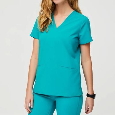 China Gray Eco-Friendly Anatomy Hospital Surgical Shorts / Long Doctor Nurse Staff Unisex Women Medical Scrubs Uniforms for sale